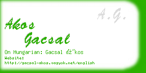 akos gacsal business card